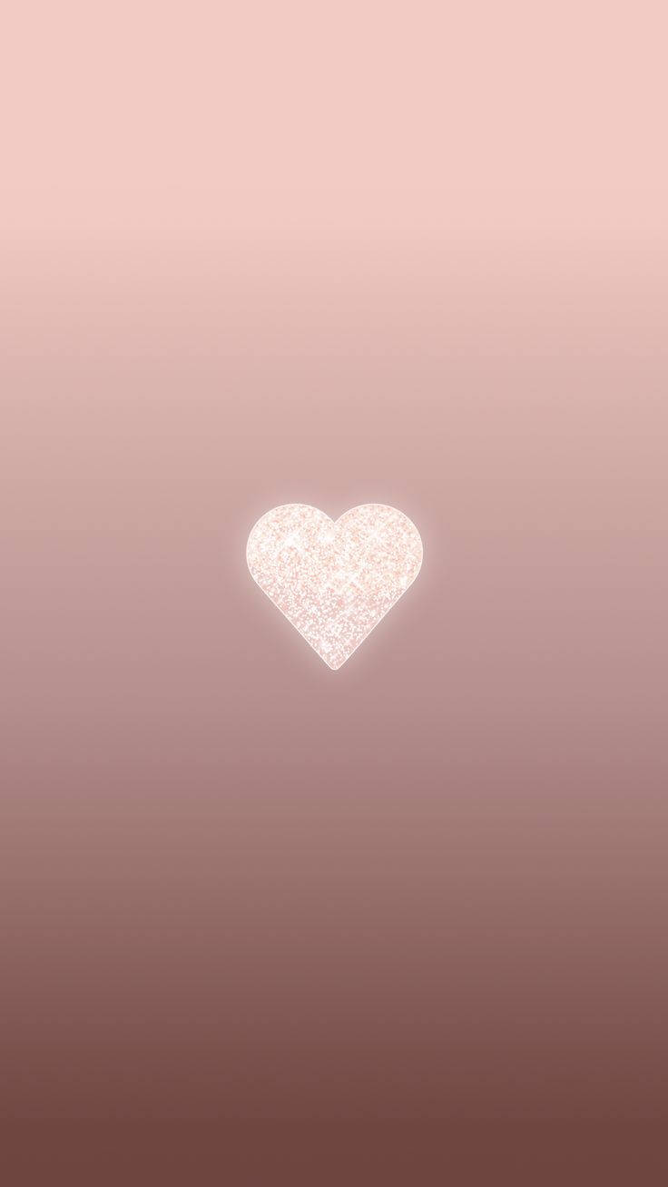 Pale Heart Aesthetic Glitter Wallpaper