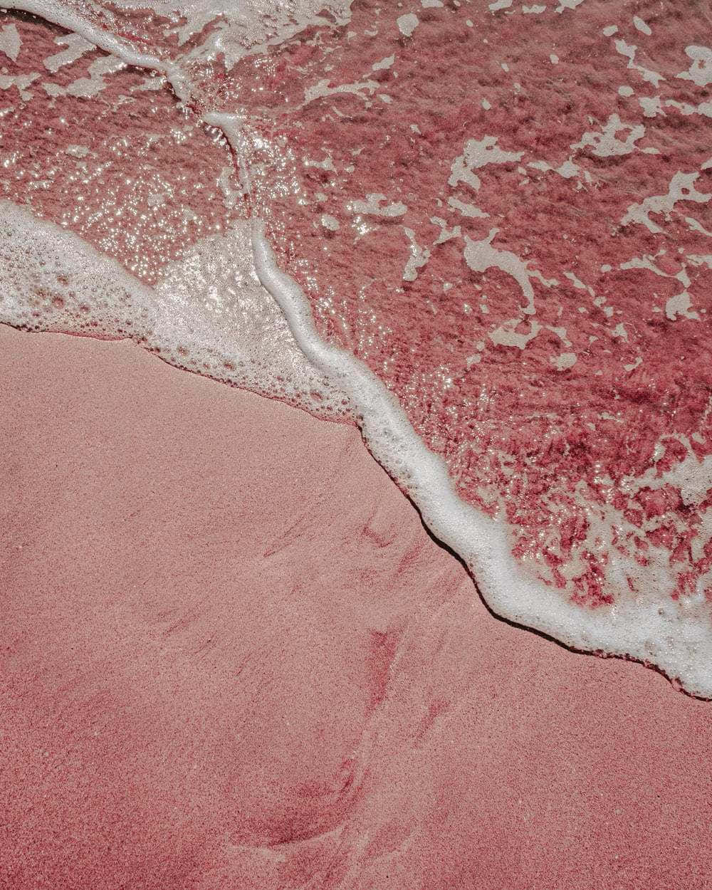 Pale Pink Beach Waves Wallpaper