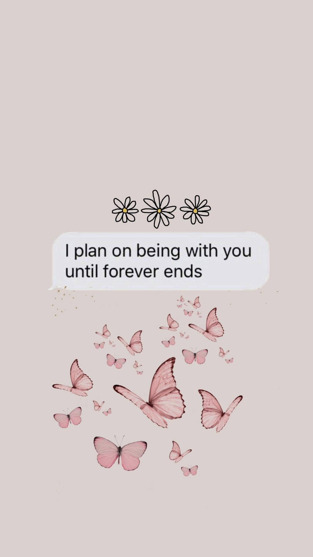 Pale Pink Butterfly Aesthetic Wallpaper