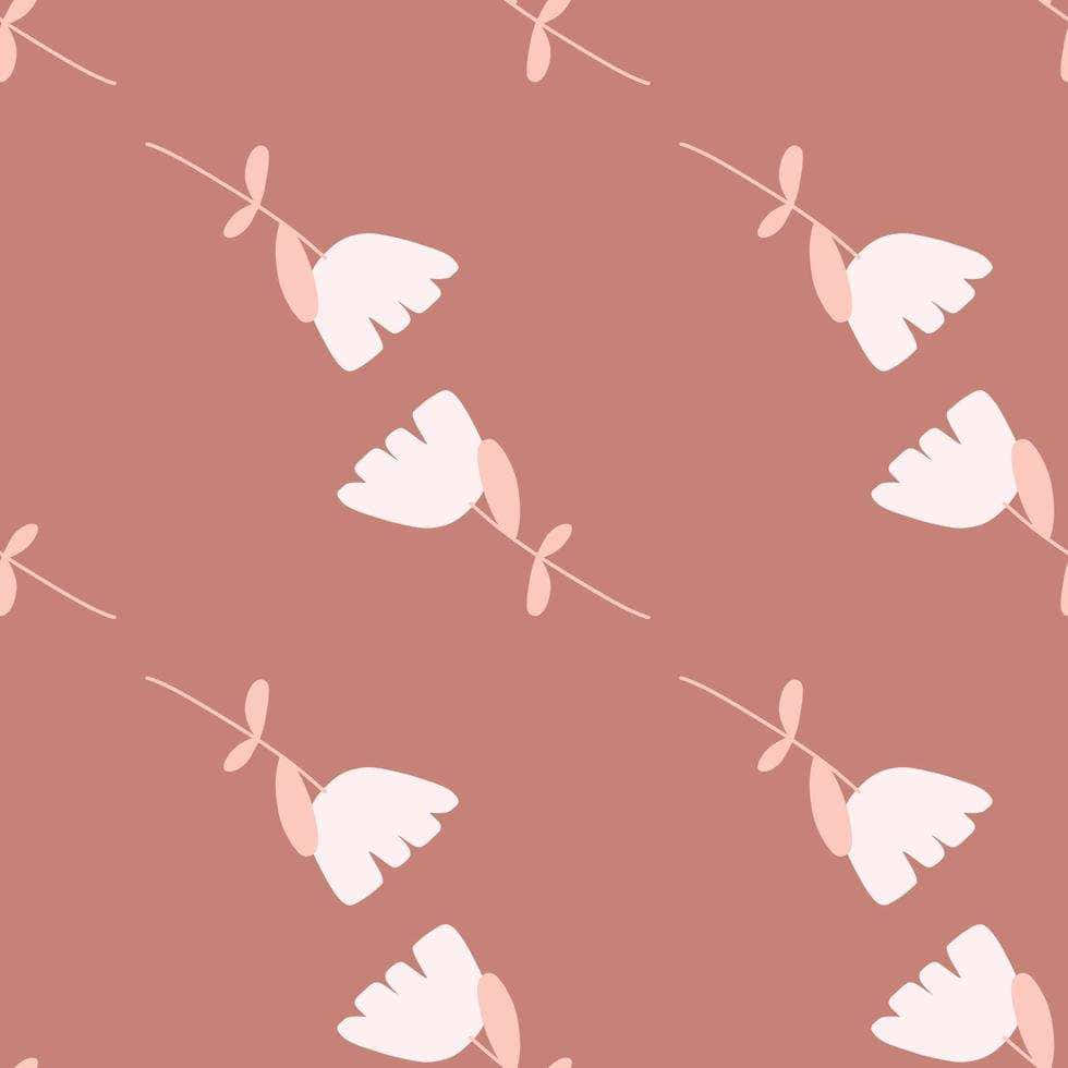 Pale Pink Floral Pattern Wallpaper