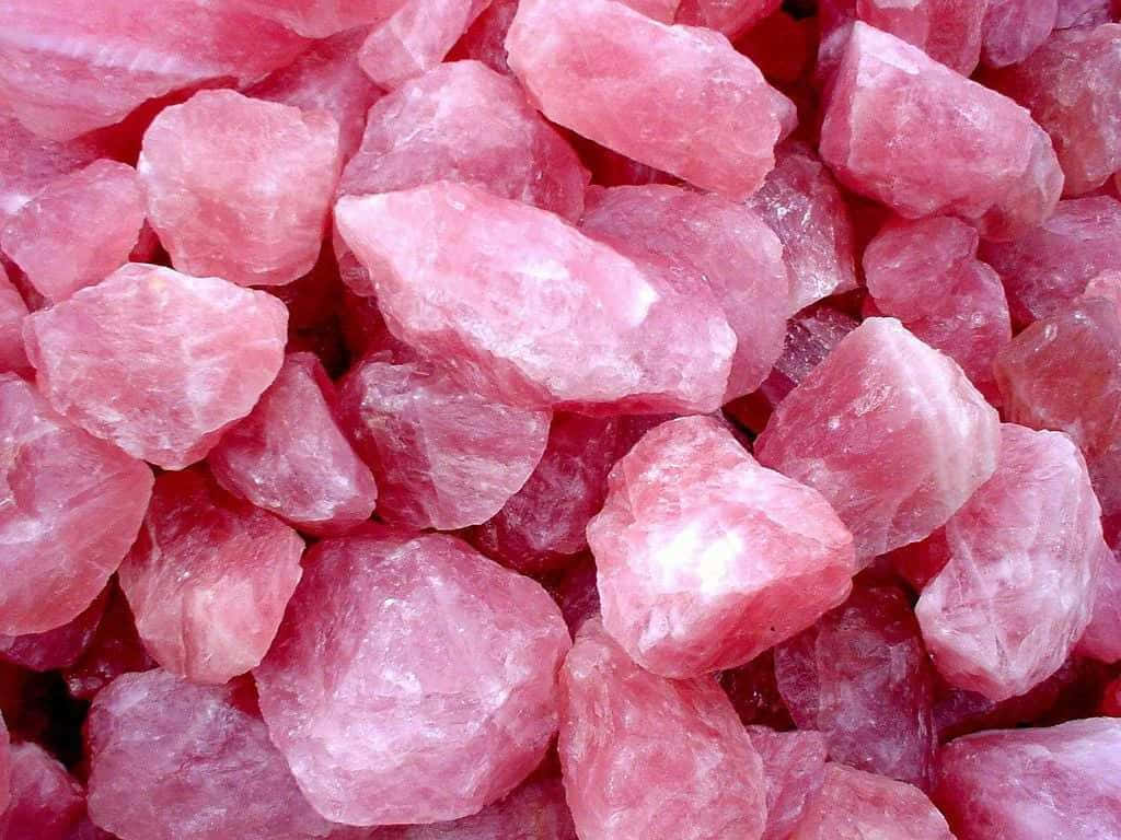 Pale Pink Rose Quartz Crystals Wallpaper