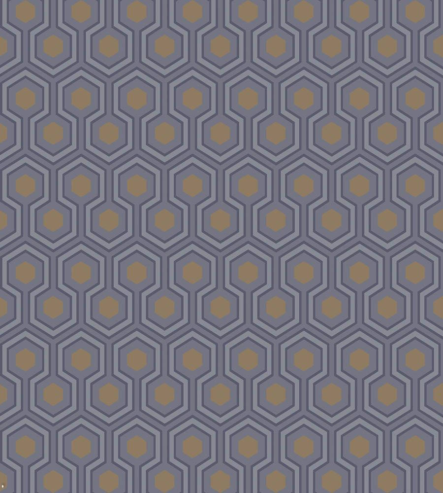 Pale Yellow And Purple Hexagon Wallpaper