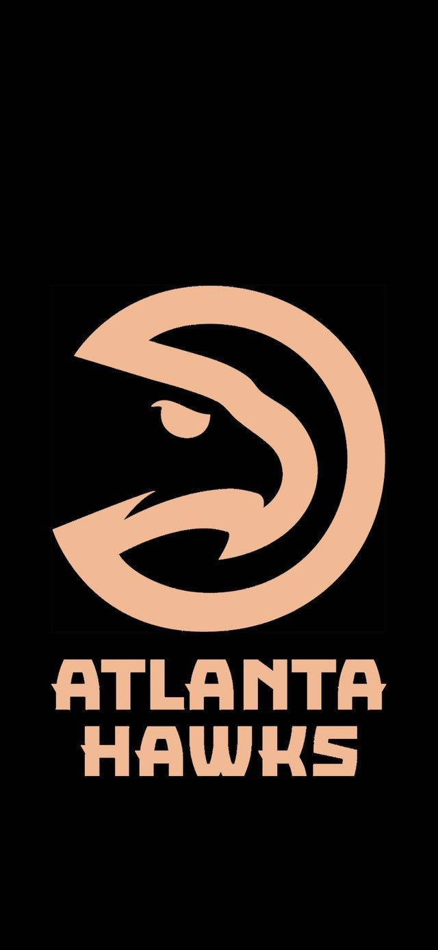 Logotipode Los Atlanta Hawks En Color Amarillo Pálido. Fondo de pantalla