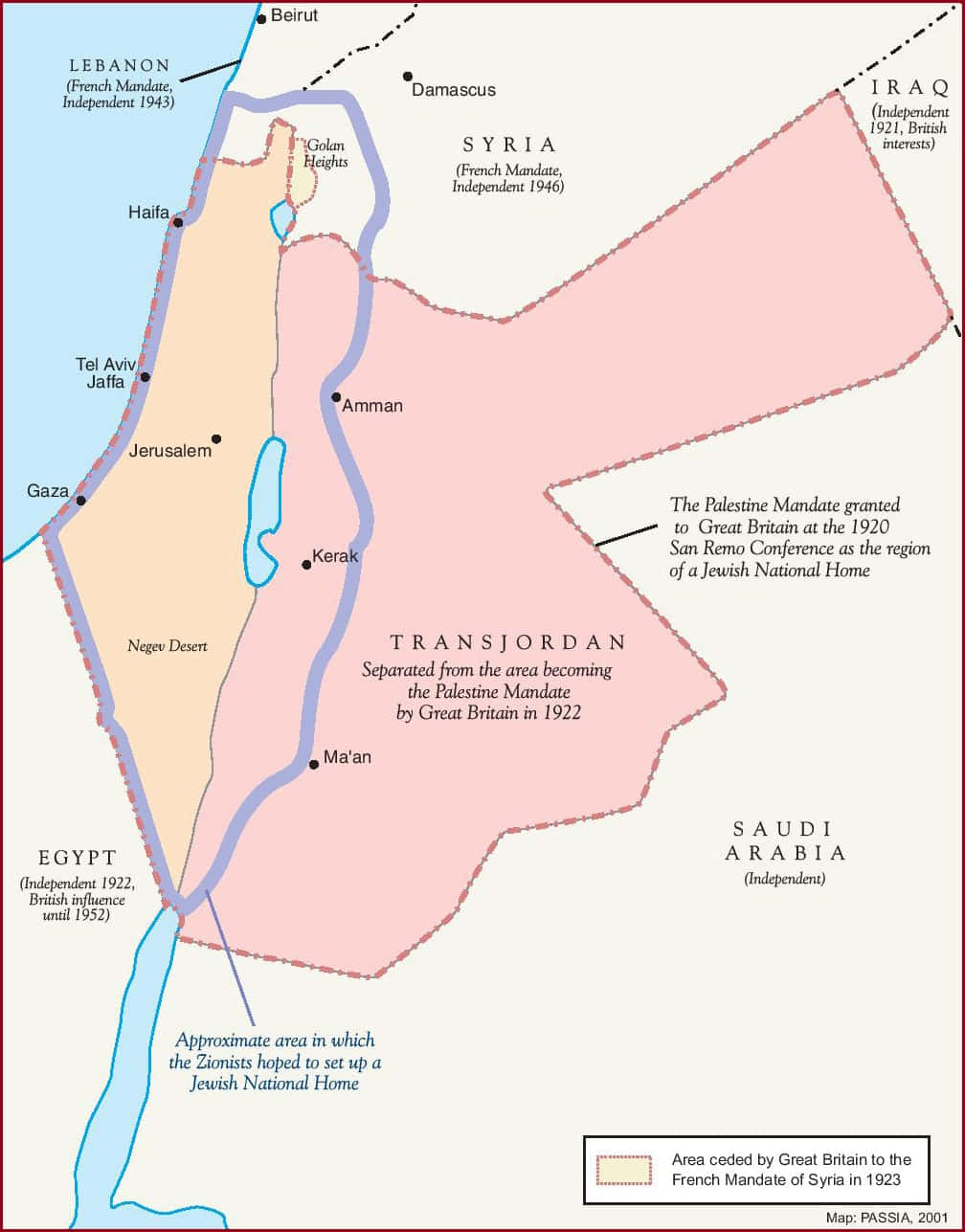 A Map Of The Region Of The Israeli-palestinian Conflict