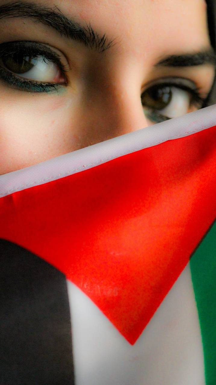Palestine Flag And Human Eyes Wallpaper
