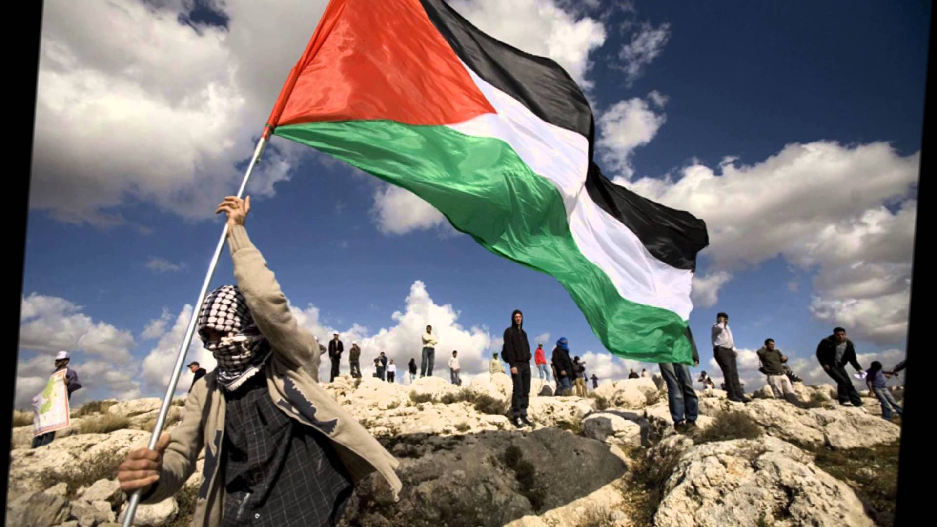 Palestine Flag At Mountain Wallpaper