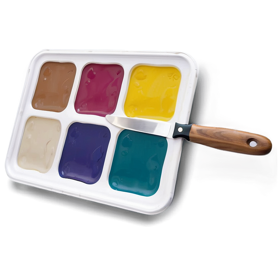 Palette With Mixing Knife Png Dlc82 PNG