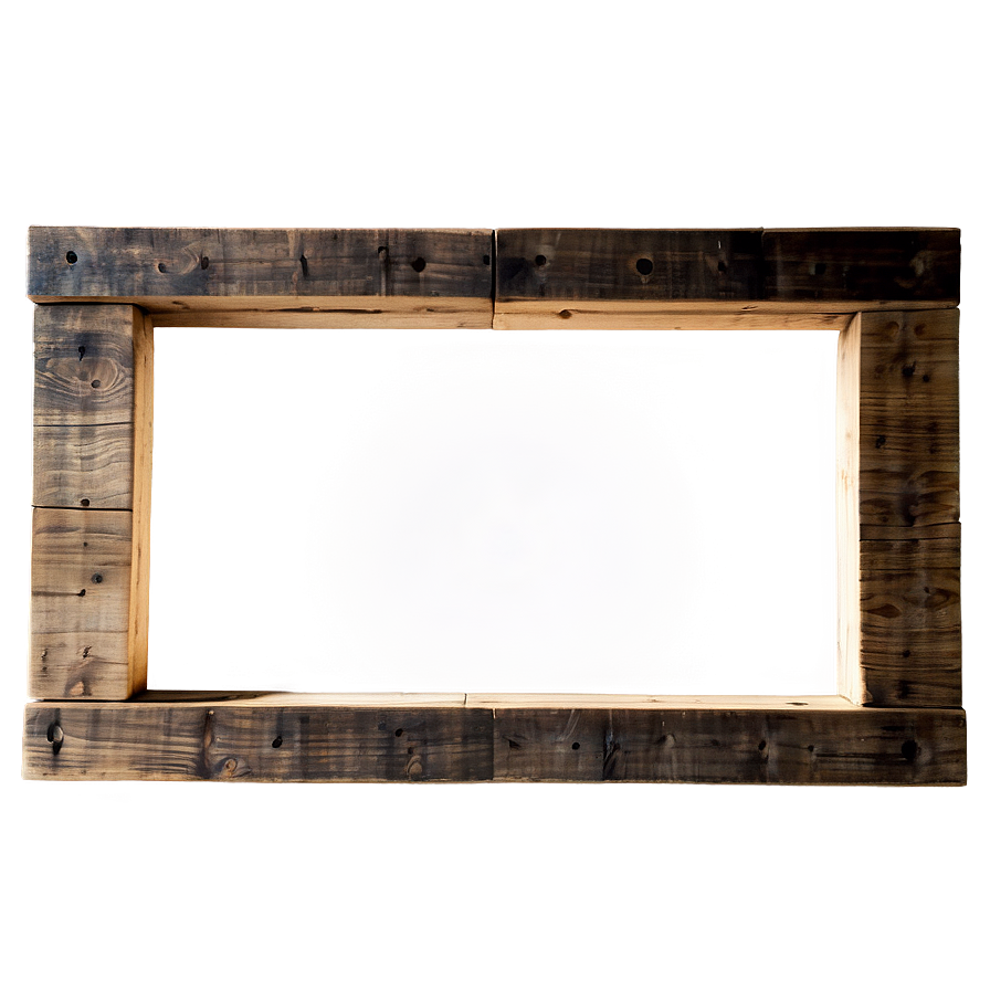 Pallet Wood Mirror Frame Png Tif28 PNG