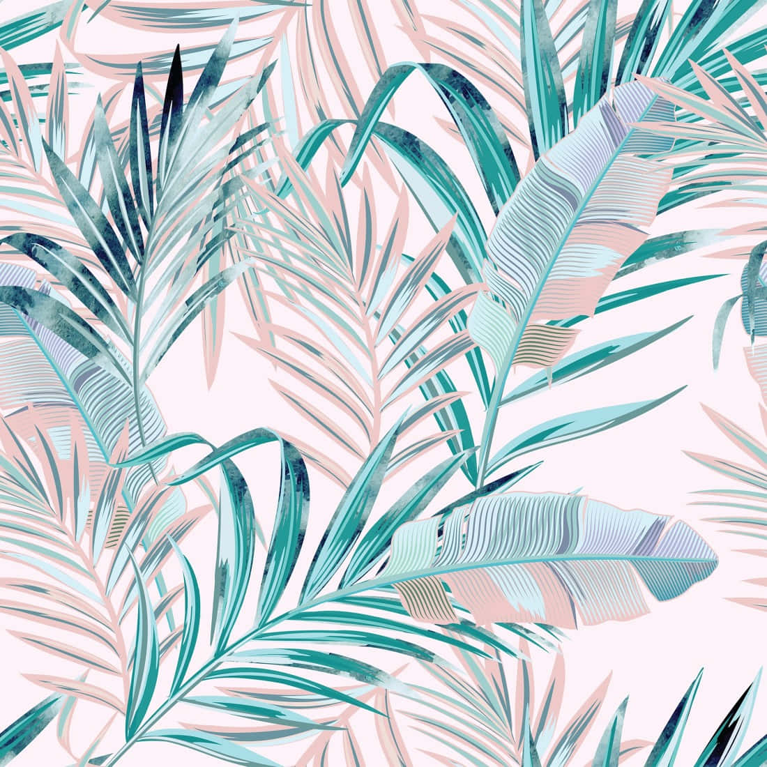 Vibrant Palm Trees Wallpaper