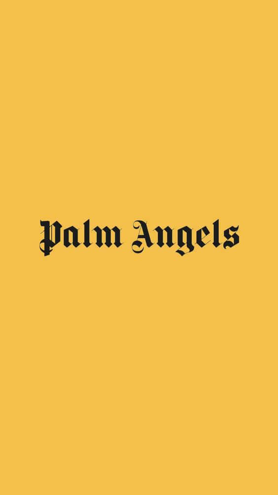 Palm Angels Yellow Background Wallpaper