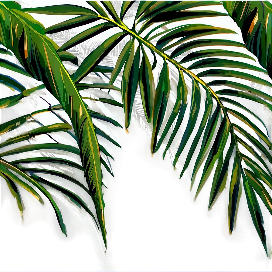 Palm Leaves Pattern Png 05252024 PNG