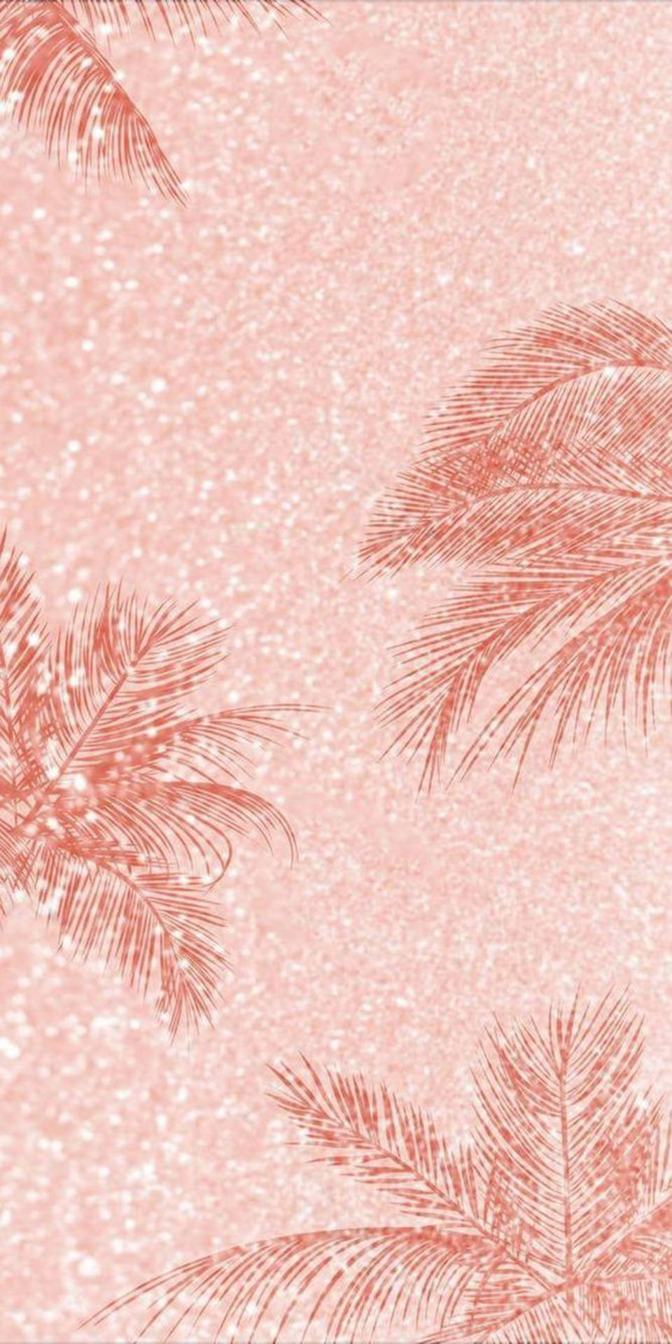 Palm Leaves Rose Gold Iphone Wallpaper