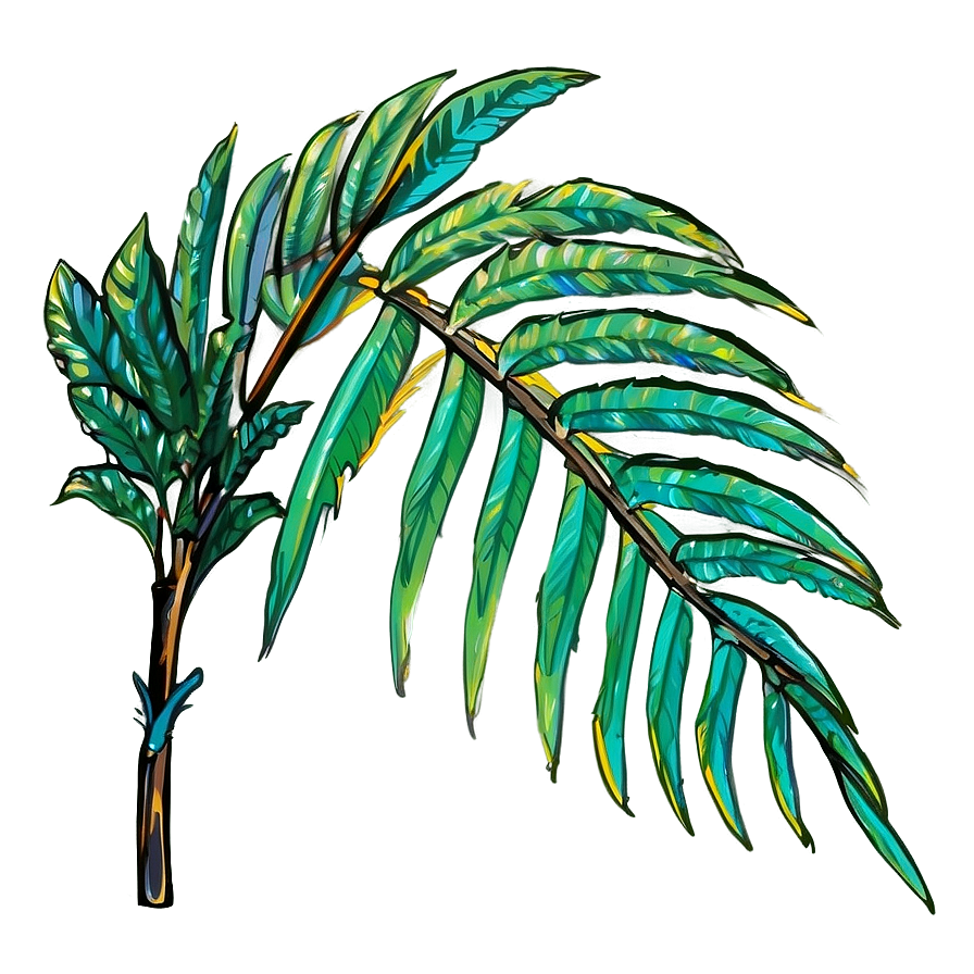 Palm Leaves Sketch Png Hlh PNG