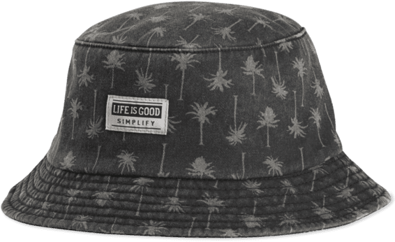 Palm Print Bucket Hat PNG