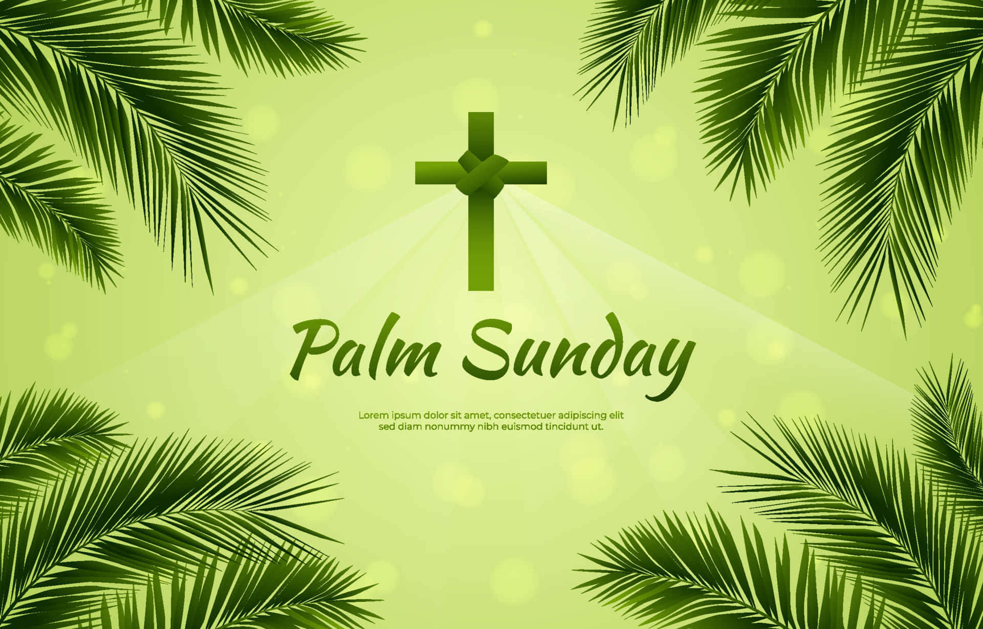 Artistic Palm Sunday Light Green Background
