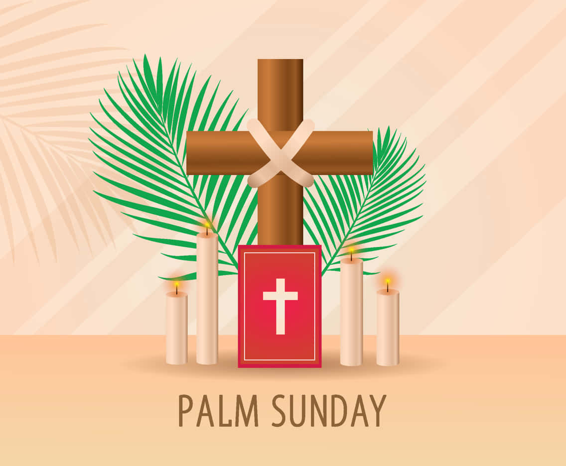 Attractive Palm Sunday Digital Art Background