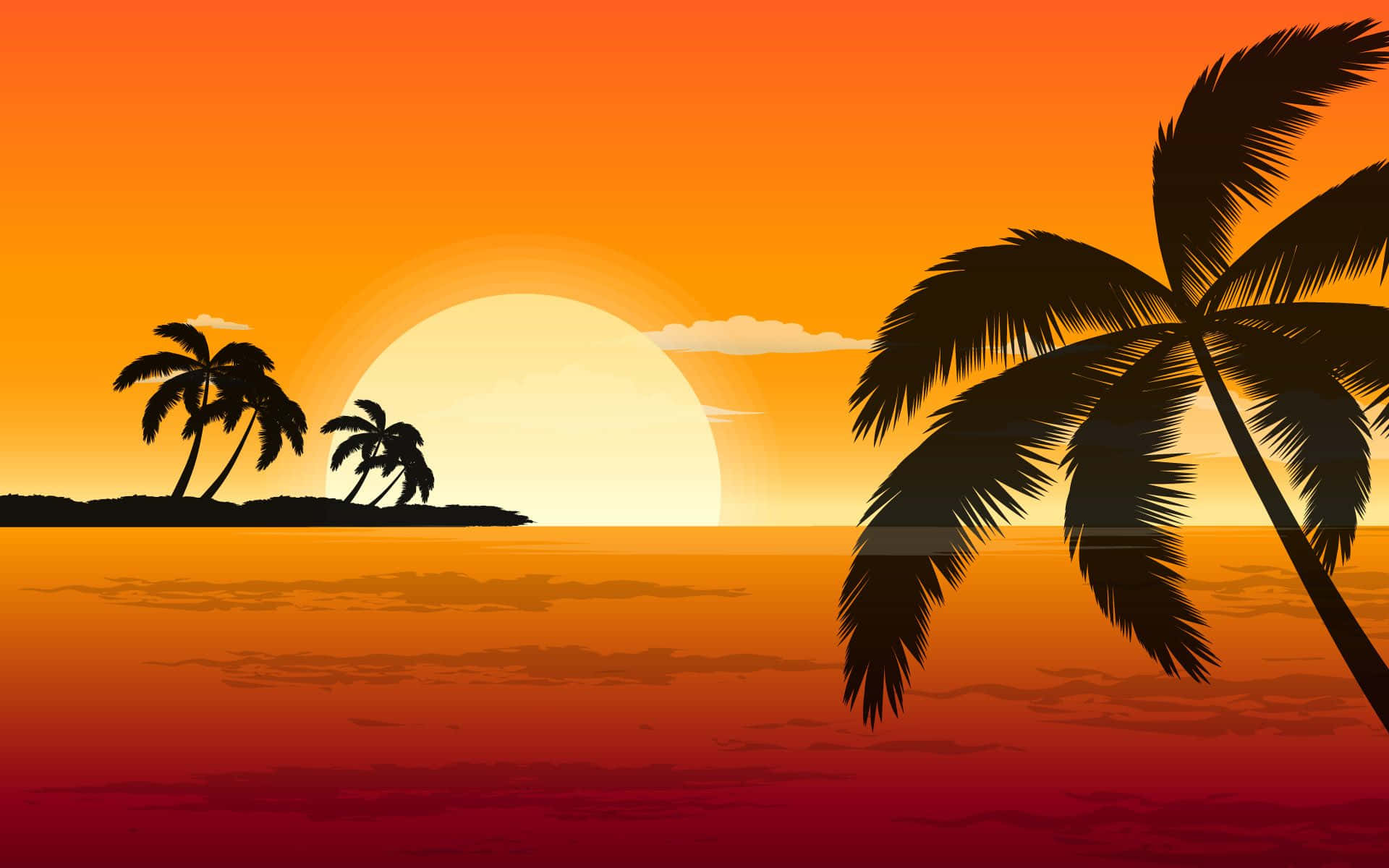 Majestic Palm Tree Glorifying the Desktop Wallpaper