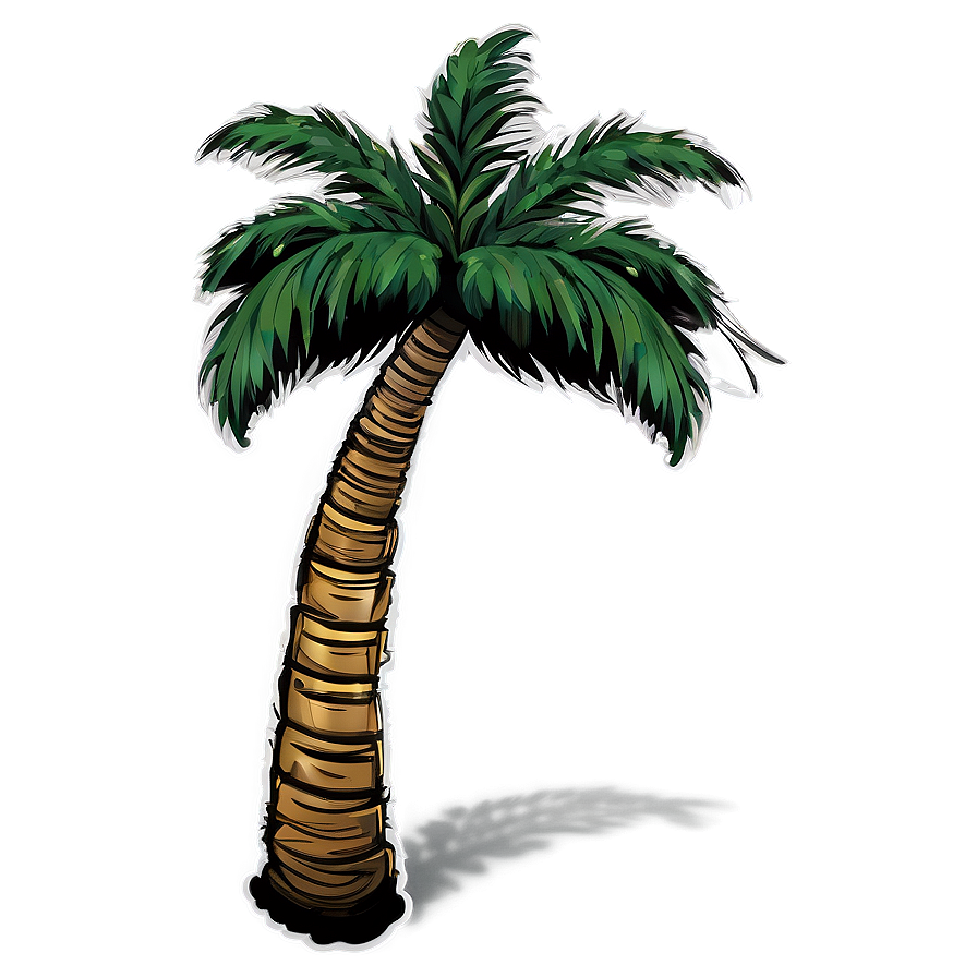 Palm Tree Outline Png Cmq PNG