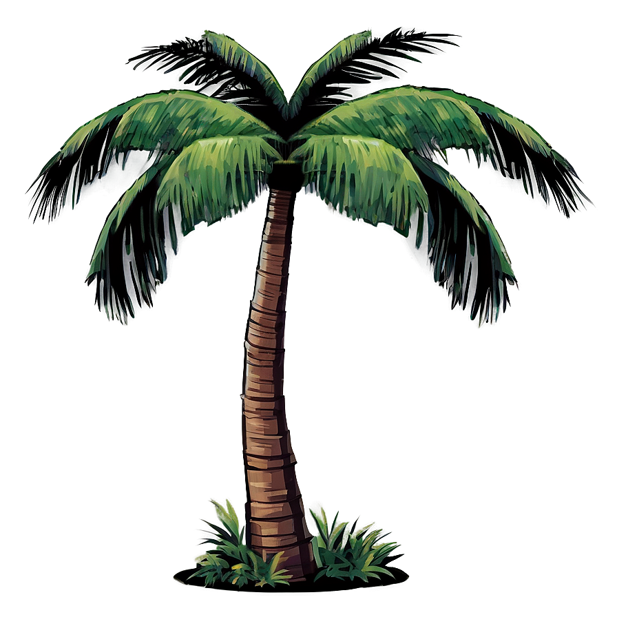 Palm Tree Shadow Png 04292024 PNG