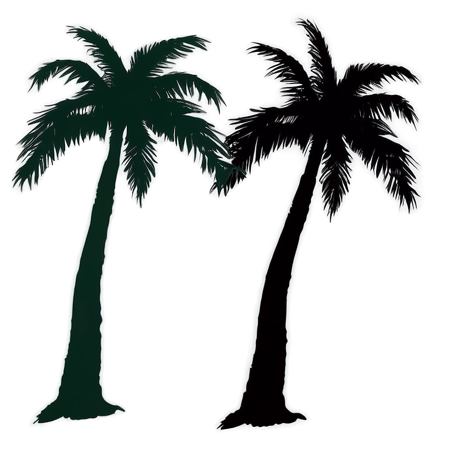 Palm Tree Silhouette Art Png 06262024 PNG