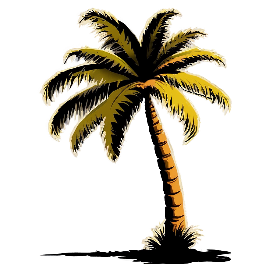 Palm Tree Silhouette Clipart Png Cbh PNG