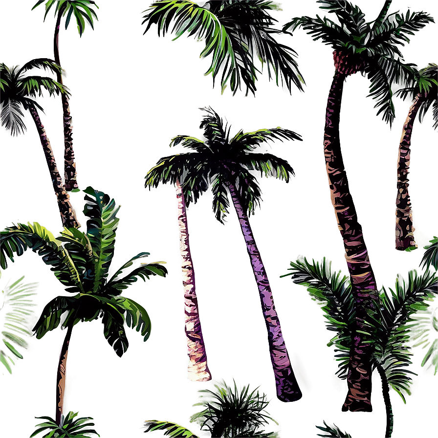 Palm Tree Silhouette Png Pwp40 PNG