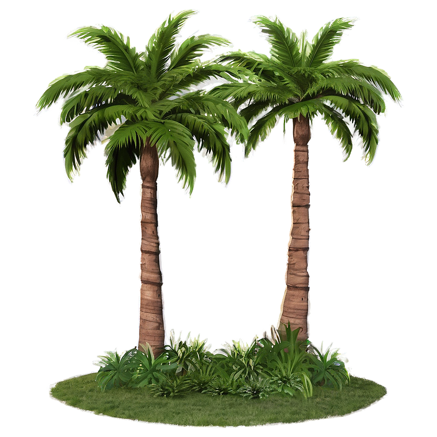 Palm Trees And Mountains Png Wup97 PNG