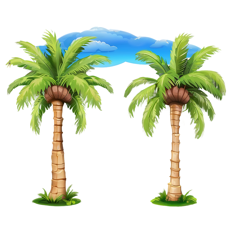 Download Palm Trees And Sky Png Xbw77 | Wallpapers.com