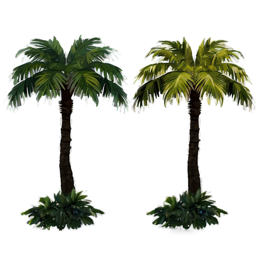 Download Palm Trees At Night Png Iwj