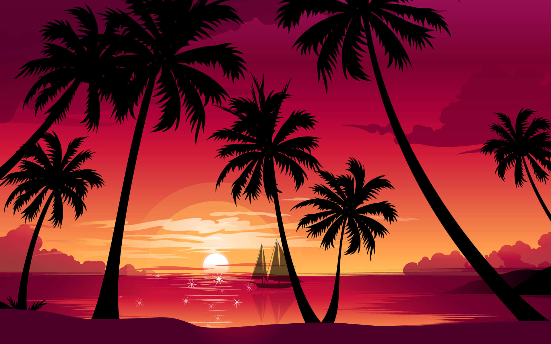 Palm Trees Background 1920 X 1200