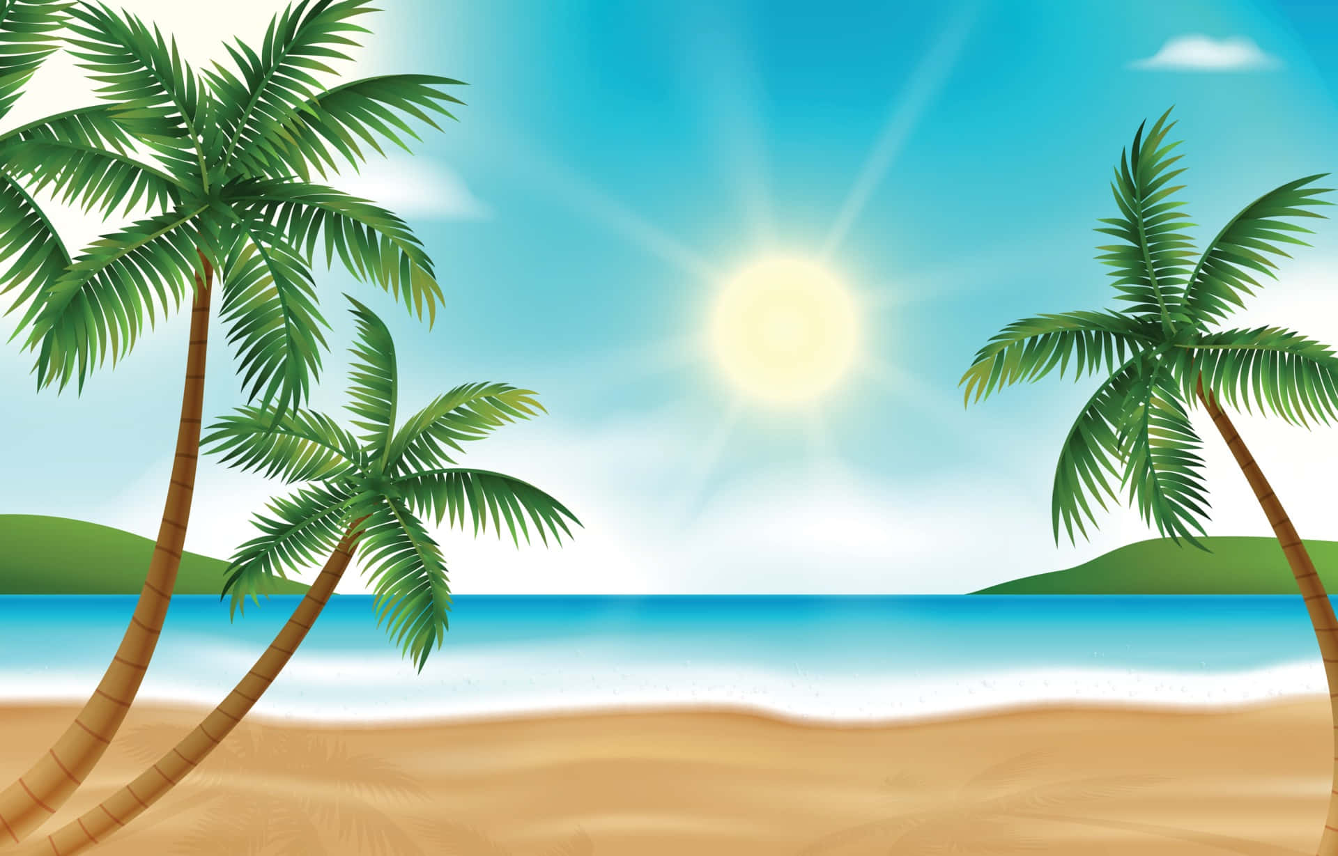 Palm Trees Background 1920 X 1229