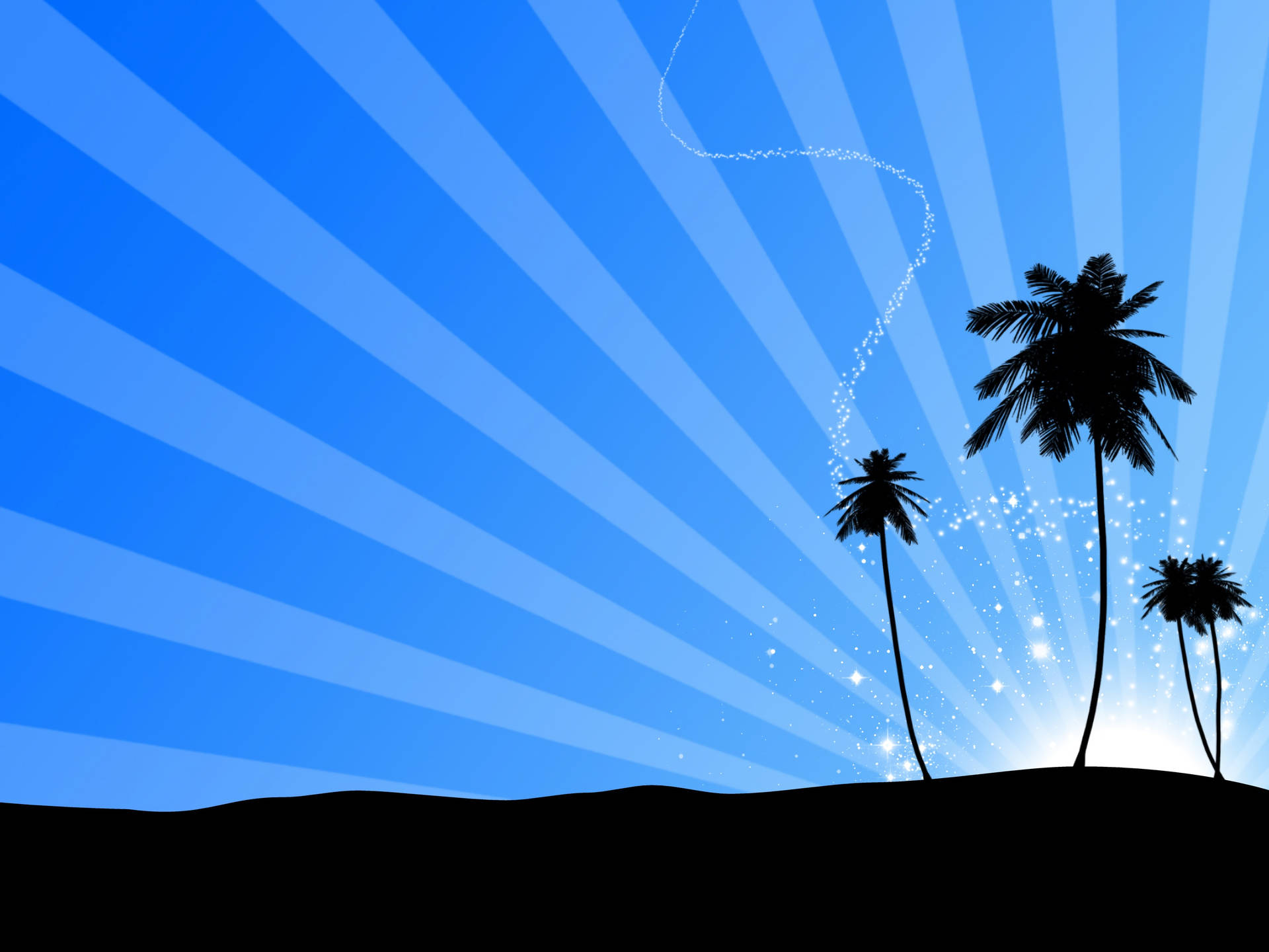 Palm Trees Imaginative Digital Graphic Arts Wallpaper