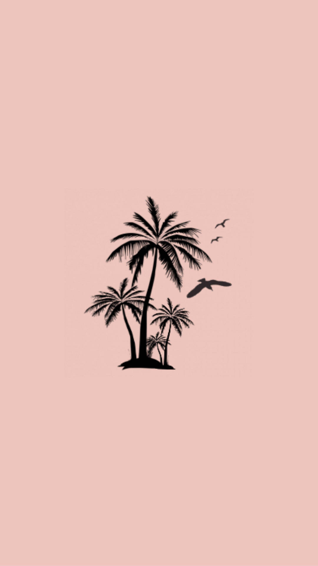 Palm Trees On Island PFP Aesthetic Wallpaper