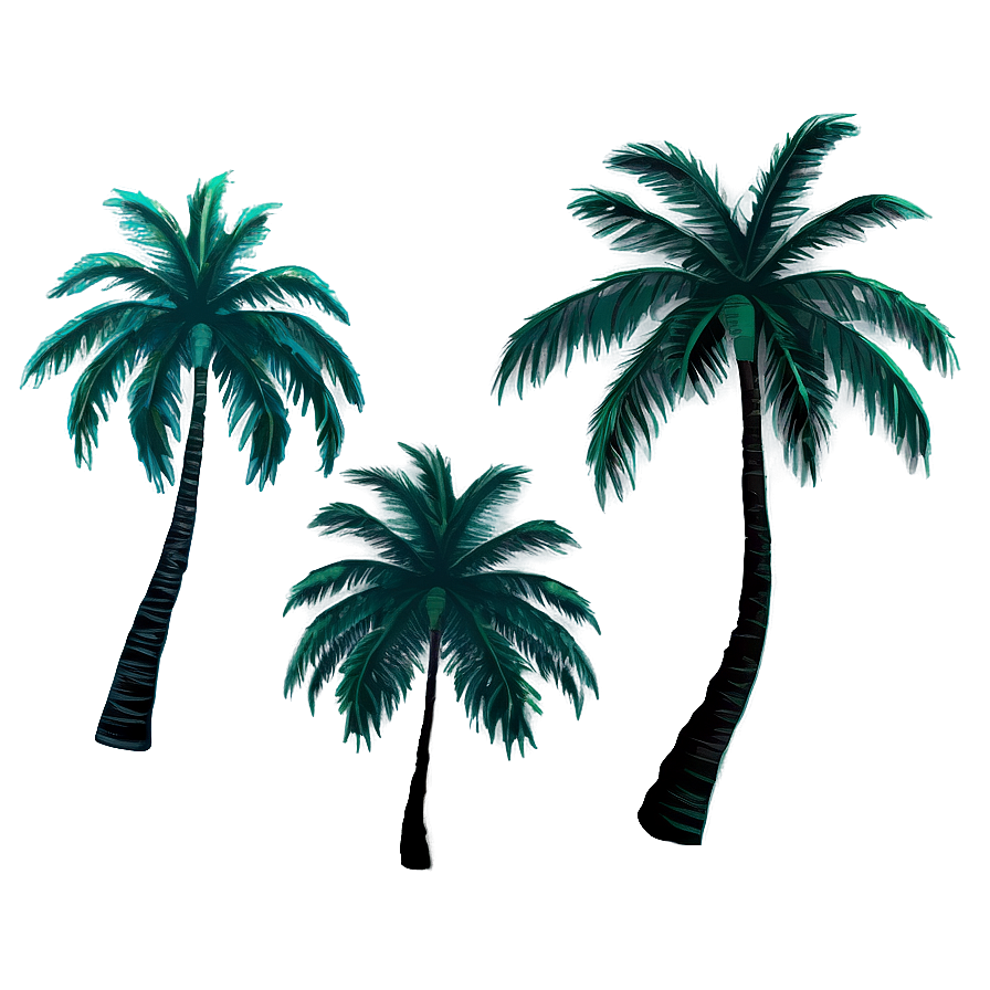 Palm Trees Sunset Beach Png Axa PNG