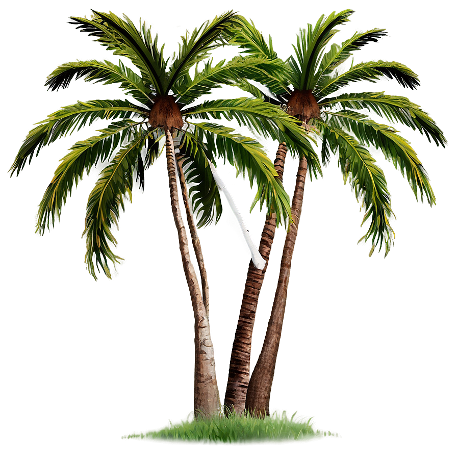 Palm Trees With Birds Png Vvf94 PNG