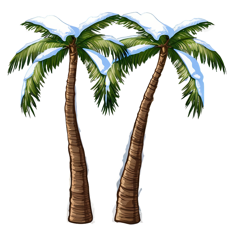 Palm Trees With Snow Png 88 PNG