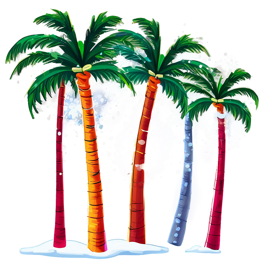 Palm Trees With Snow Png Djx PNG