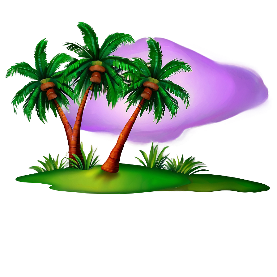 Palm Trees With Sunset Background Png 97 PNG