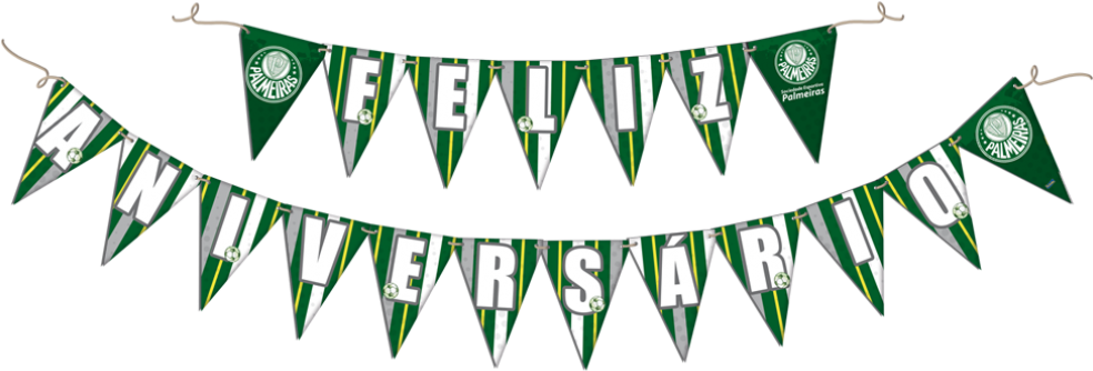 Palmeiras Anniversary Banner PNG