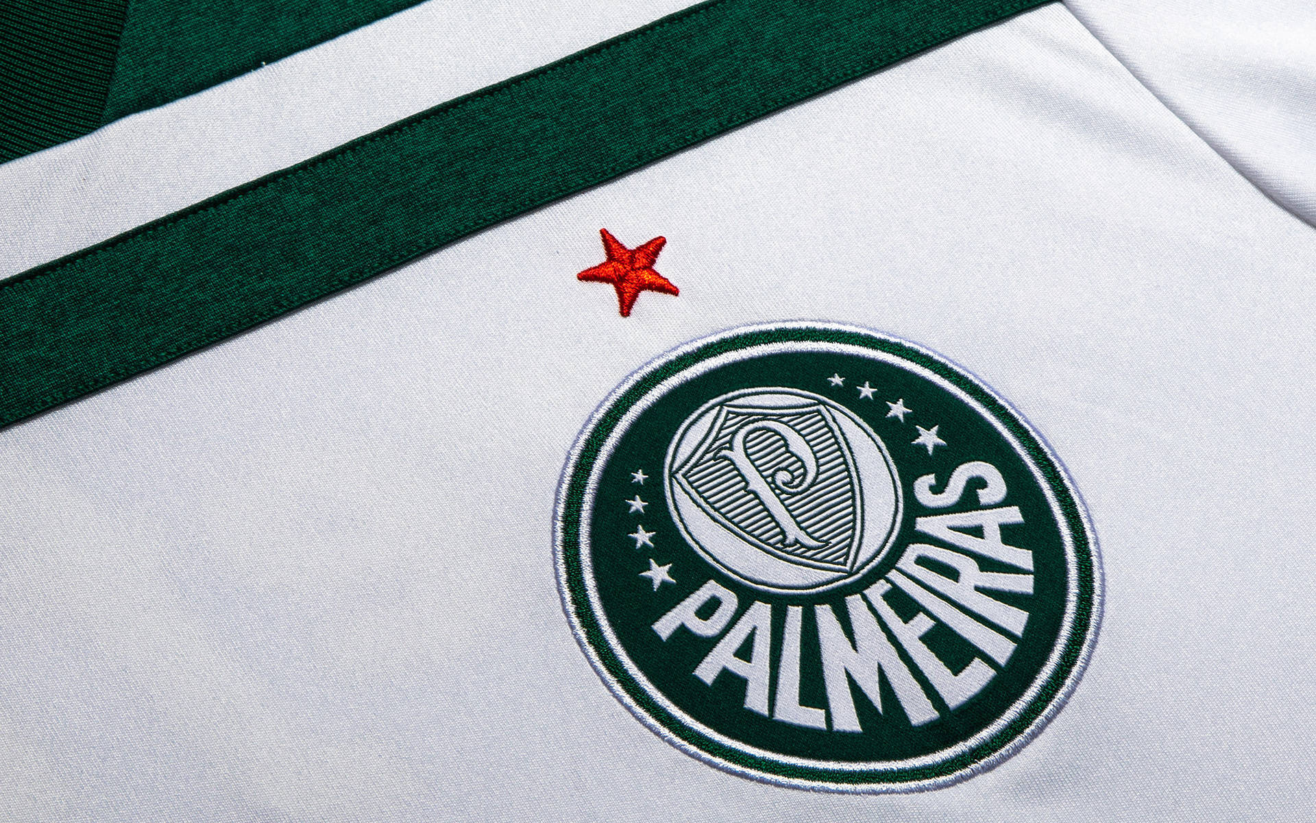 Palmeiras Stitched Cloth-mønstret tapet Wallpaper