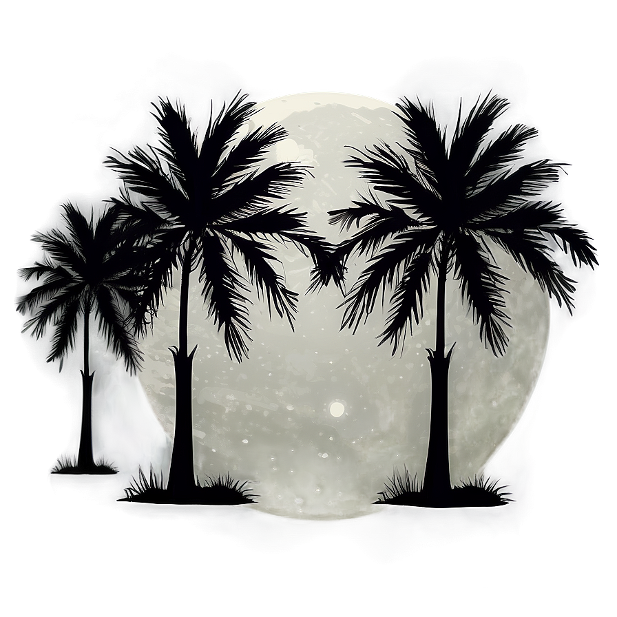 Palms Under Moonlight Png 58 PNG