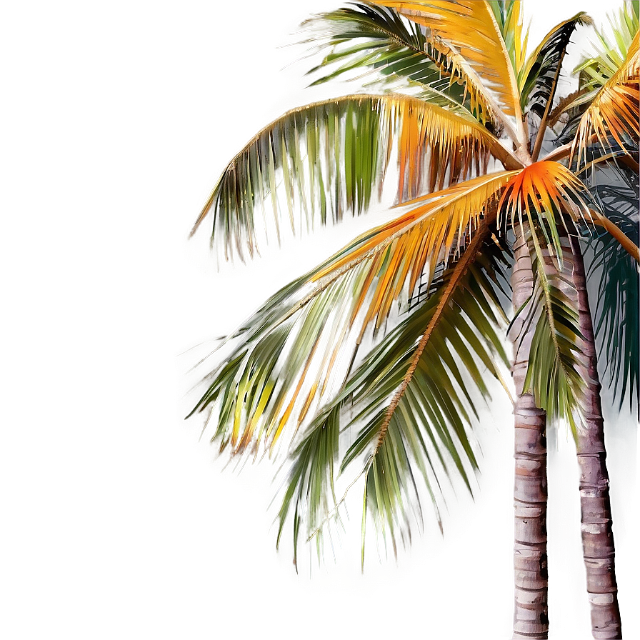 Palms With Sunset Colors Png Rfr29 PNG