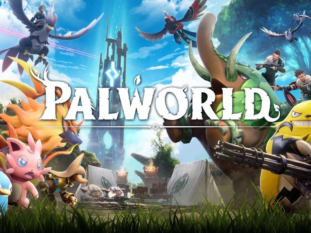 Palworld Adventureand Combat Wallpaper