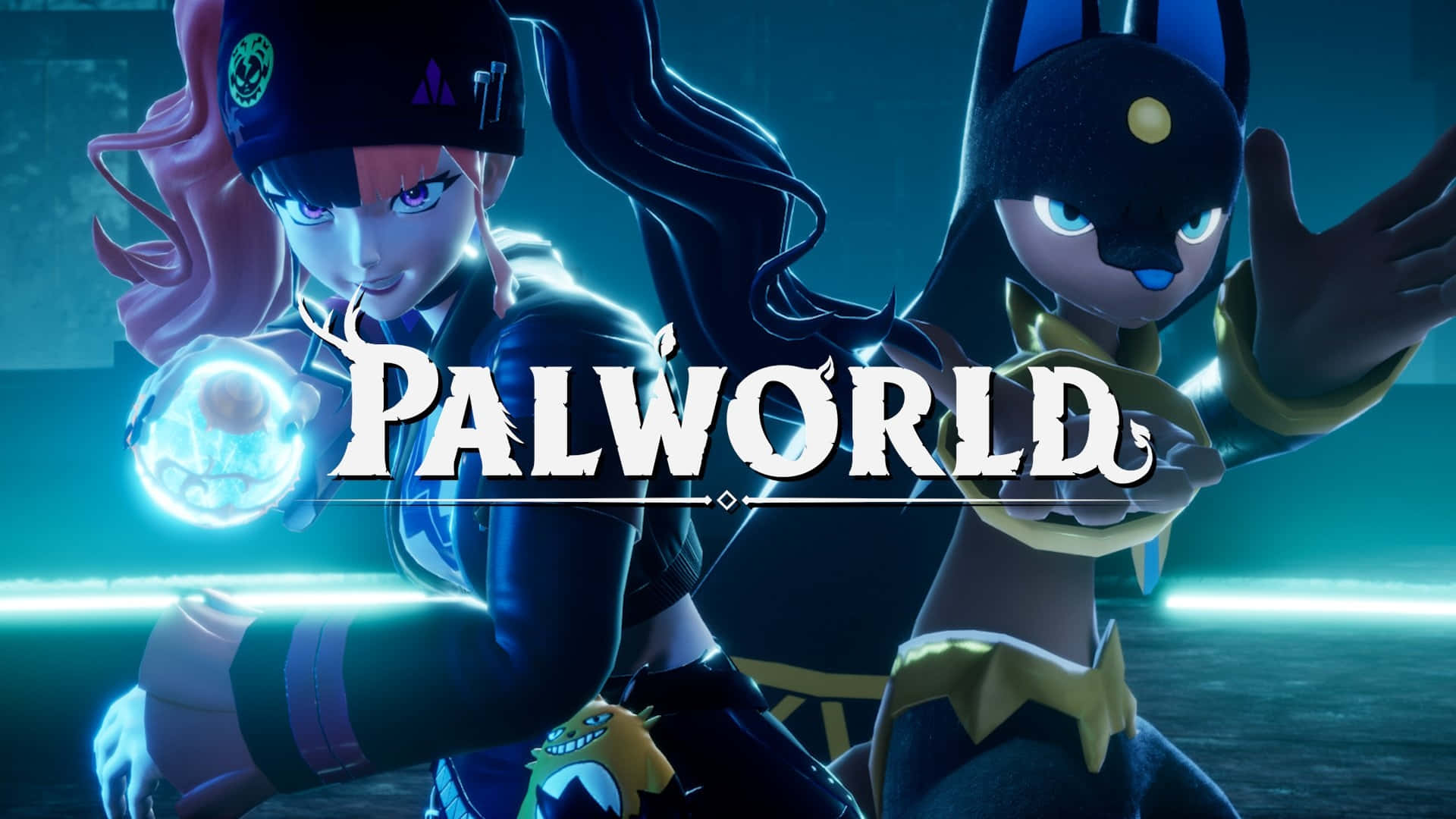 Palworld Trainerand Creature Readyfor Battle Wallpaper