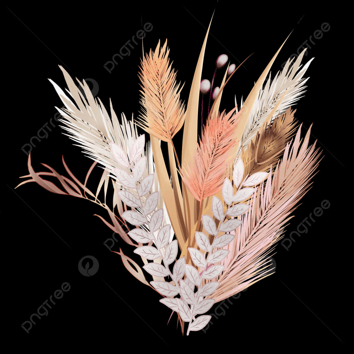 Animated Pampas Grass Background