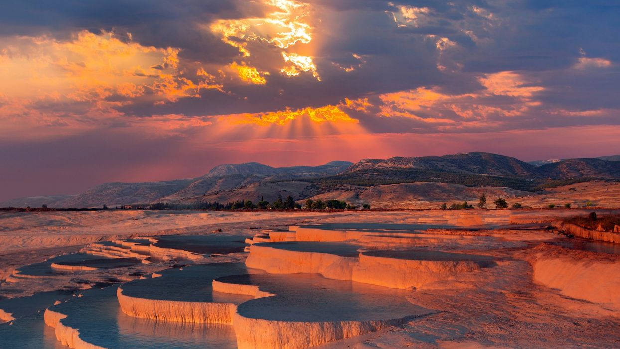 Pamukkale’s Sunset – A Sight to Behold! Wallpaper