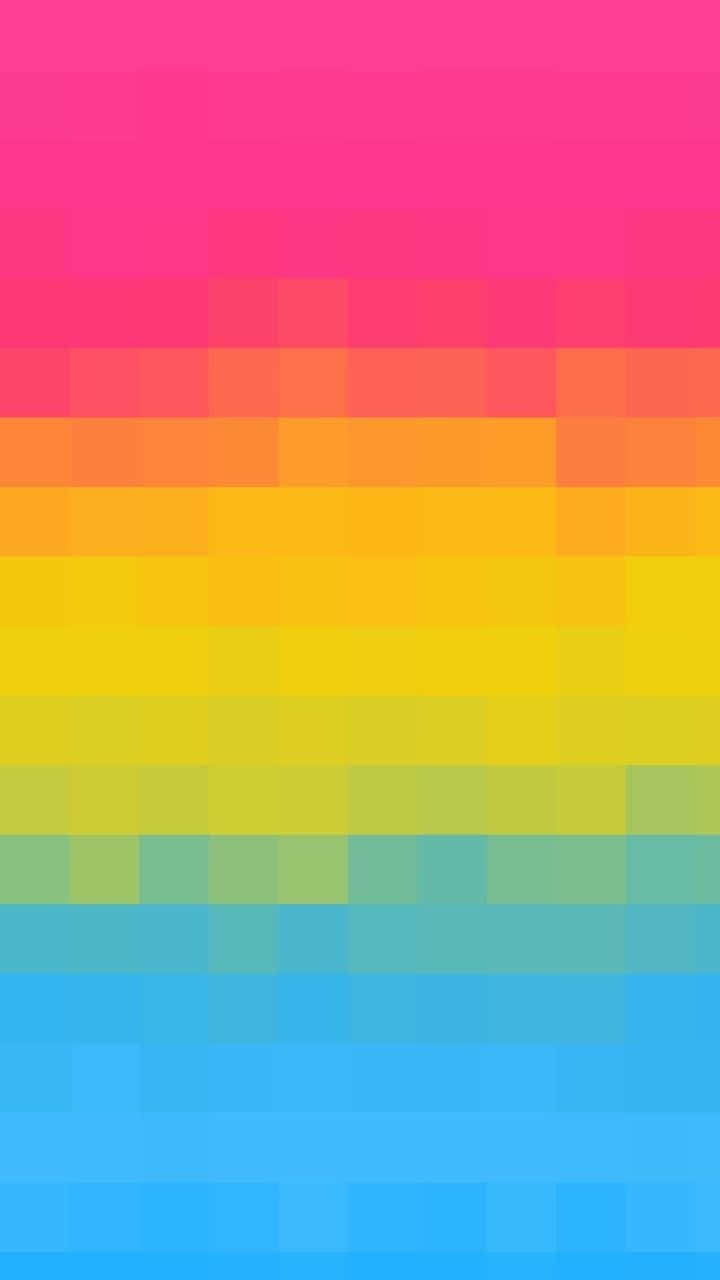 Blurred Lgbtq Pan Flag Pixel Art Wallpaper
