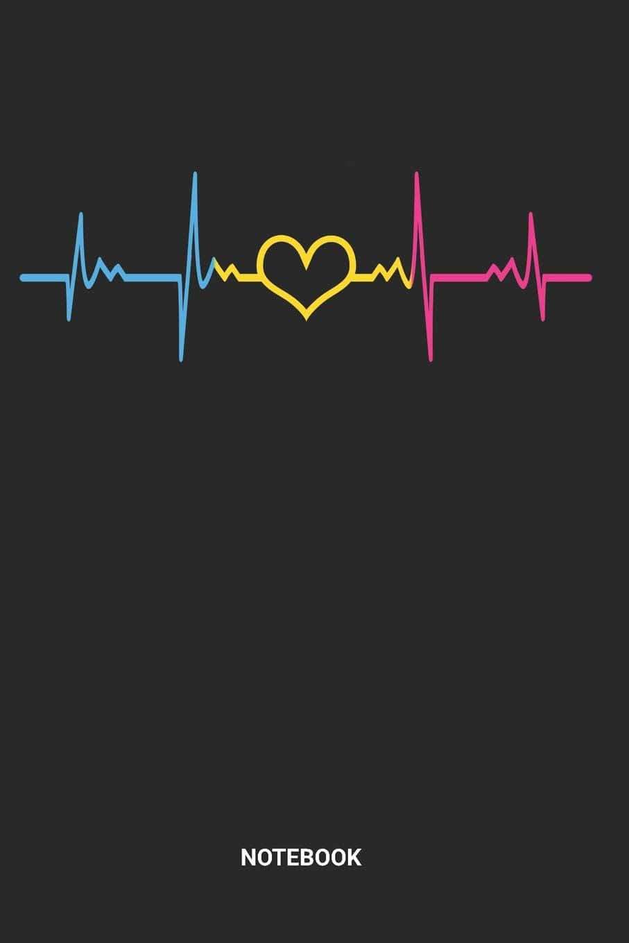 LGBTQ Pan Flag Heartbeat Notebook Wallpaper
