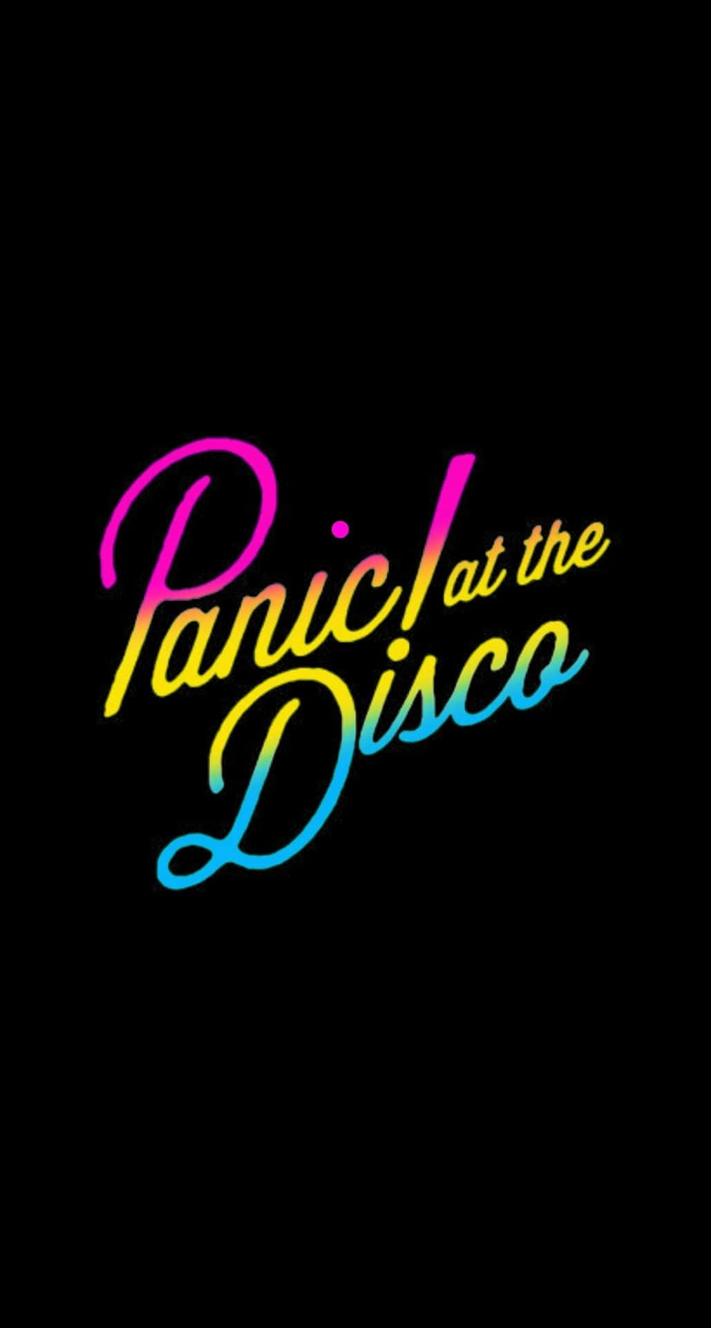Ilustraciónde Panic At The Disco Con La Bandera De Colores De La Comunidad Pansexual. Fondo de pantalla