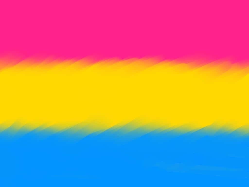 Blurred Horizontal Pride Pan Flag Wallpaper